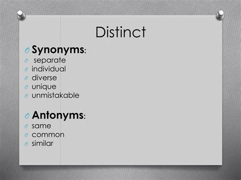 distinct synonym|Distinct .